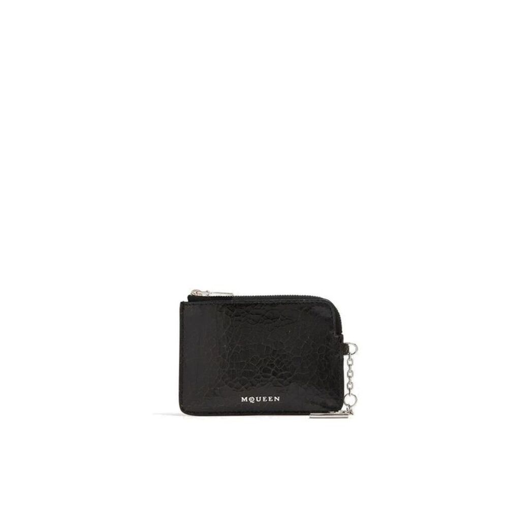 Alexander McQueen Black Calfskin Clutch Men's Bag